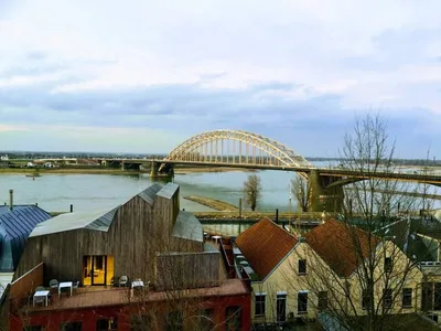The bridge across the Waal river at Nijmegen