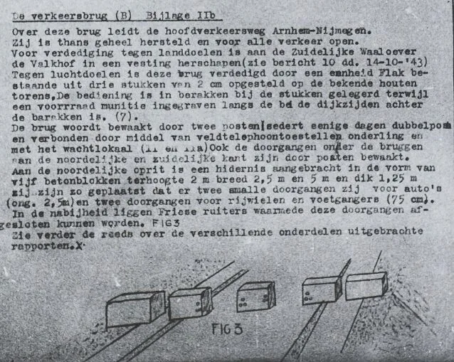 Part of the original report made by the Dutch Resistance.
Source: NIMH 575/372
